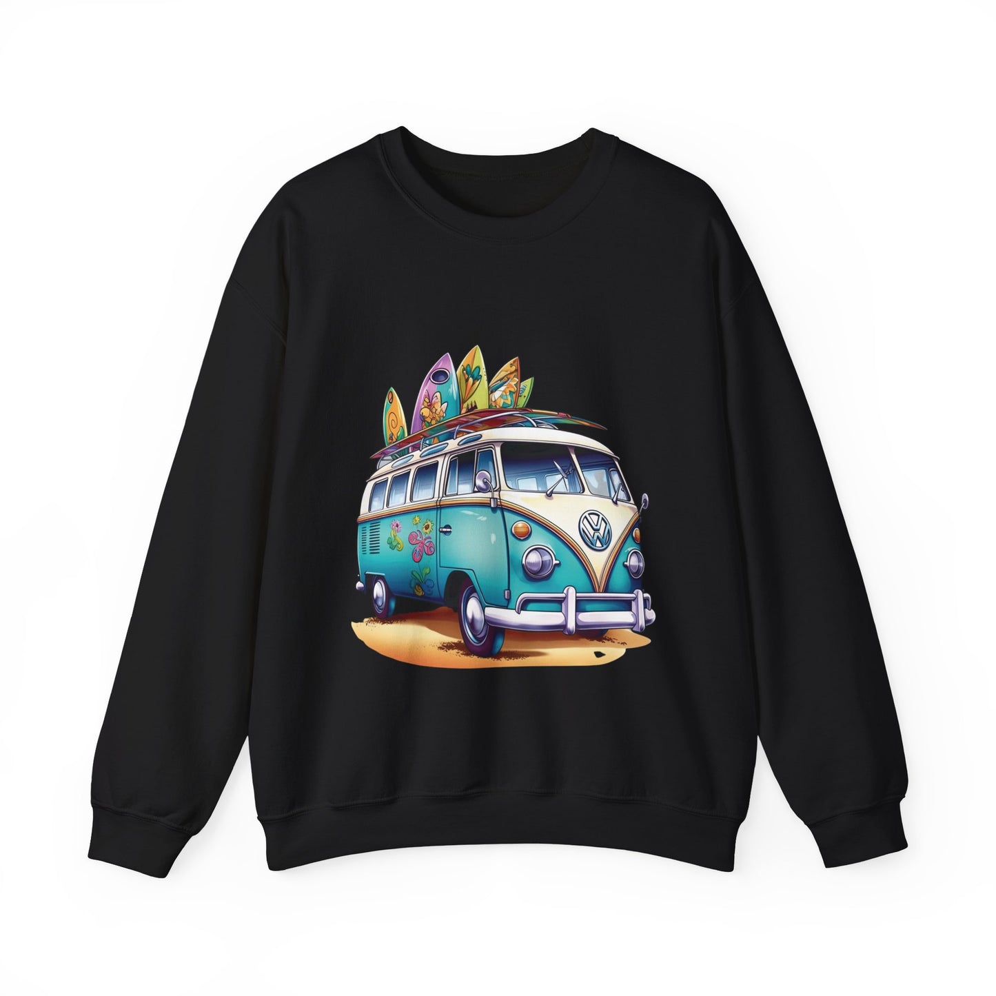 Retro Surf Van - Unisex Heavy Blend™ Crewneck Sweatshirt