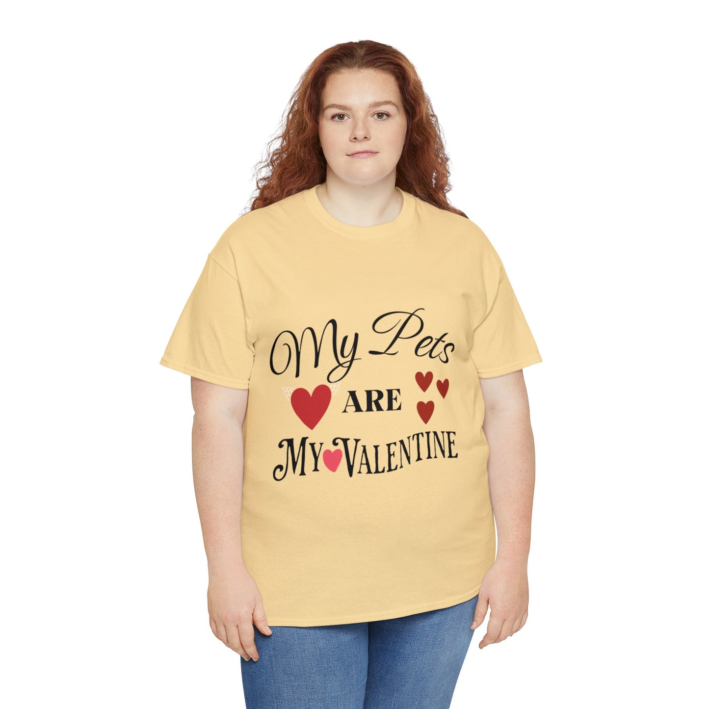 My Pets Are My Valentine1 - Unisex Heavy Cotton Tee