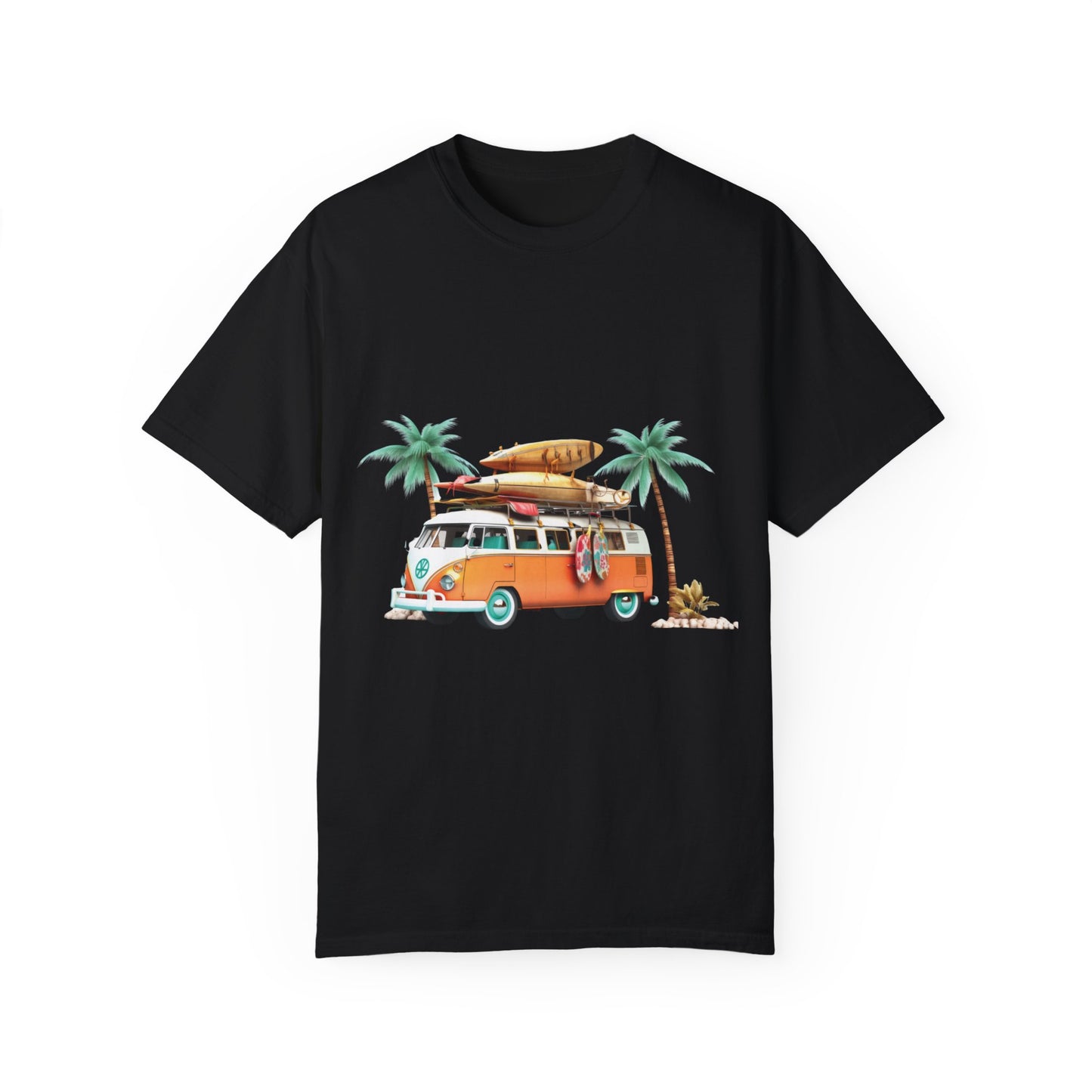 Retro Surf Van: Unisex Garment-Dyed T-shirt