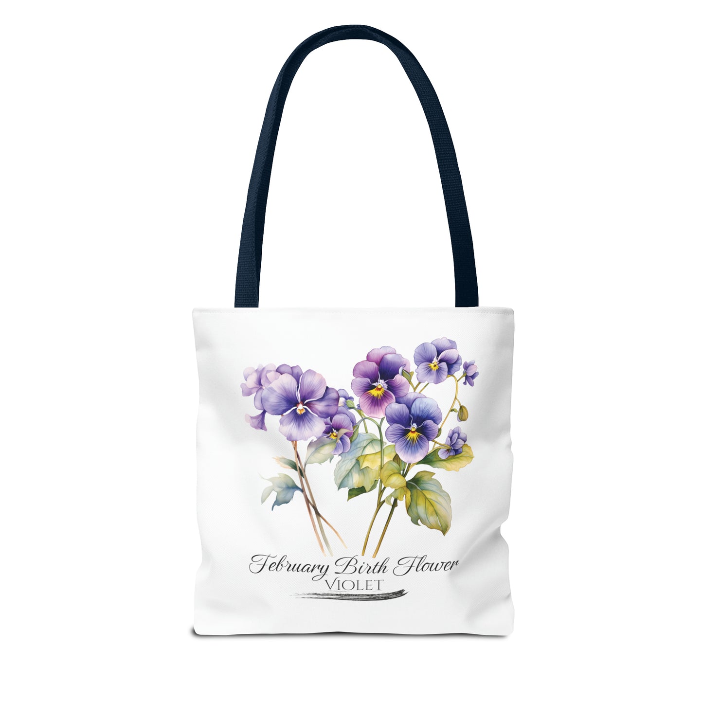 February Birth Flower: Violet - Tote Bag (AOP)