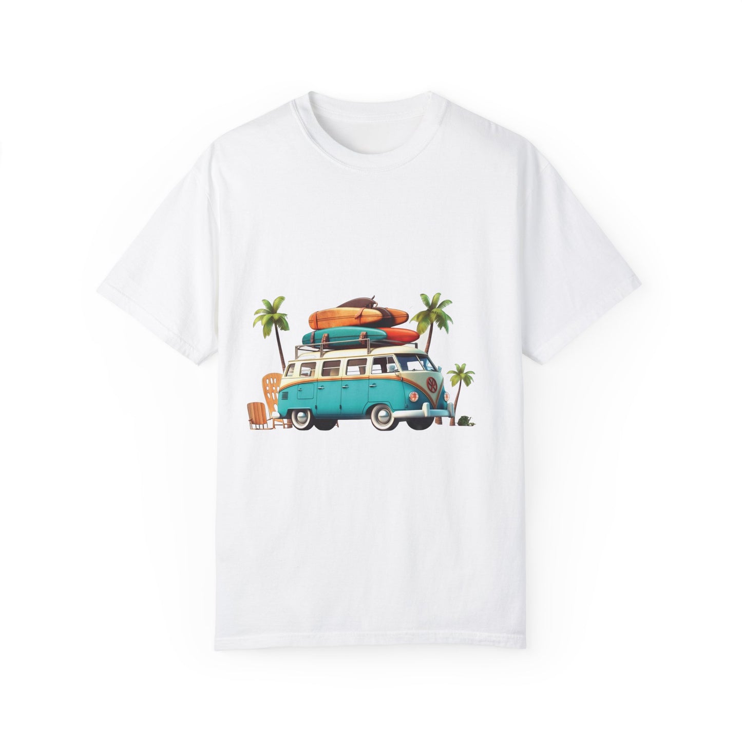 Retro Surf Van: Unisex Garment-Dyed T-shirt