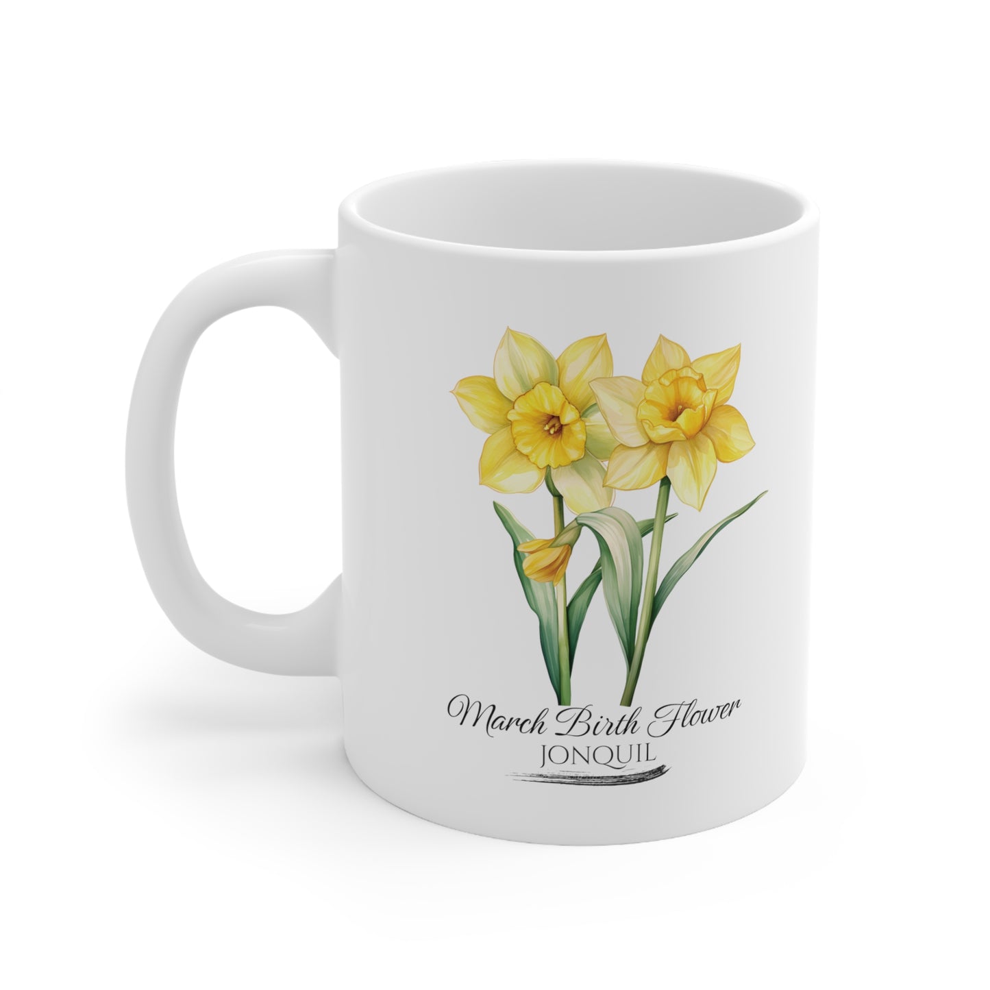 March Birth Flower (Jonquil): Ceramic Mug 11oz