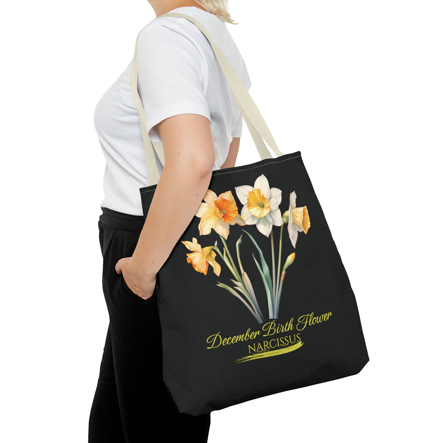 December Birth Flower: Narcissus - Tote Bag (AOP)