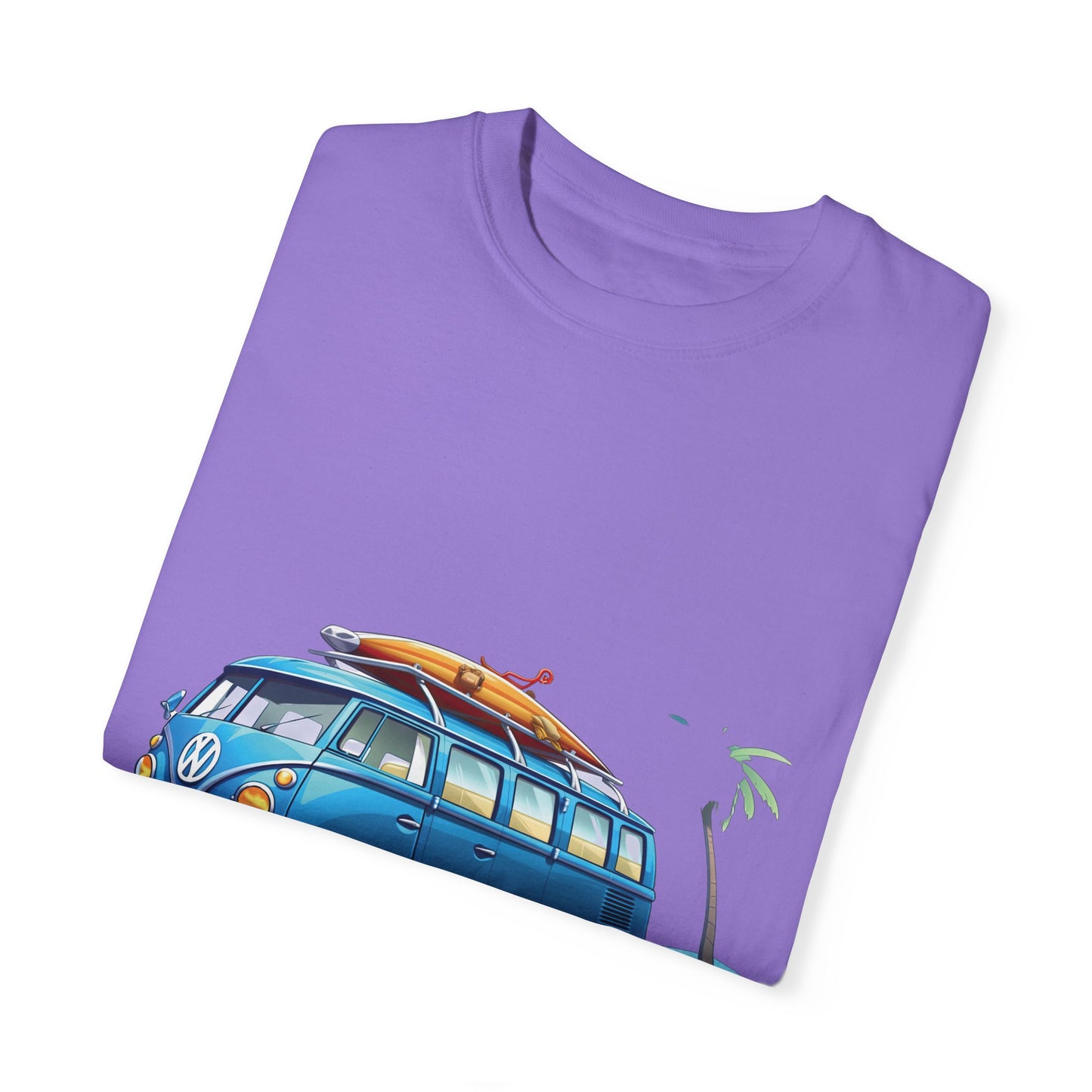 Retro Surf Van: Unisex Garment-Dyed T-shirt