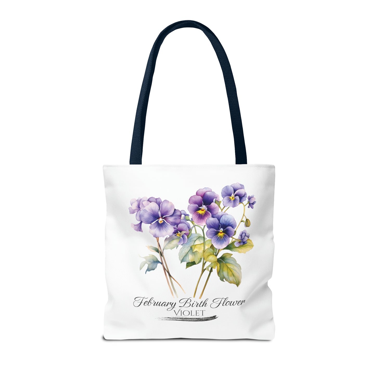 February Birth Flower: Violet - Tote Bag (AOP)