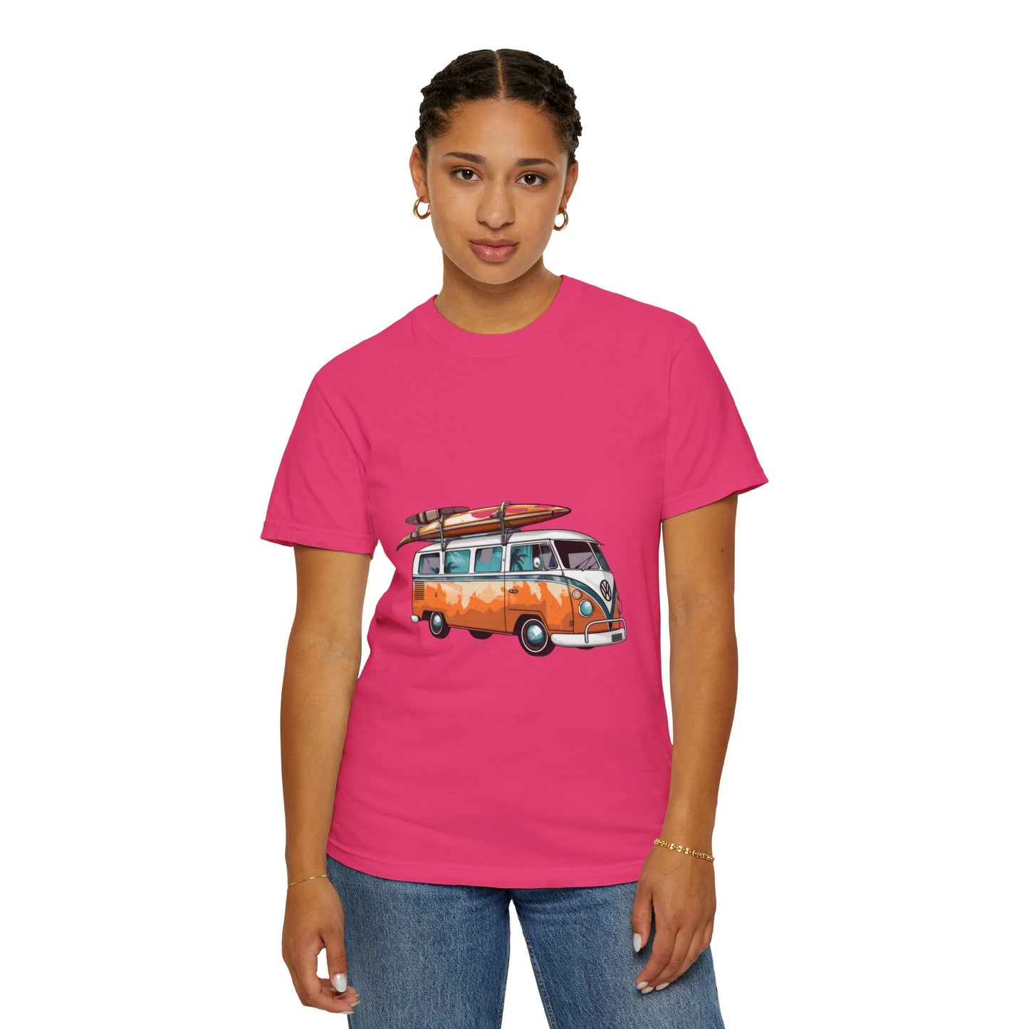 Retro Surf Van: Unisex Garment-Dyed T-shirt