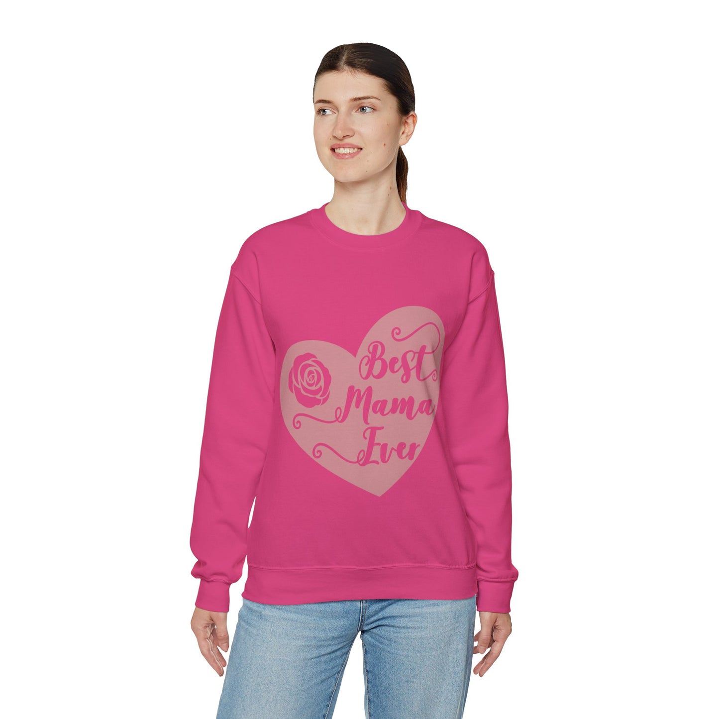 Best Mom Ever Heart - Unisex Heavy Blend™ Crewneck Sweatshirt