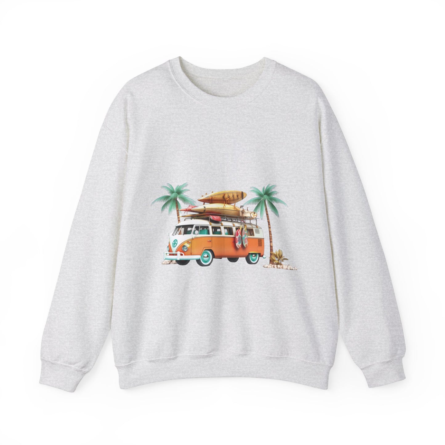 Retro Surf Van - Unisex Heavy Blend™ Crewneck Sweatshirt