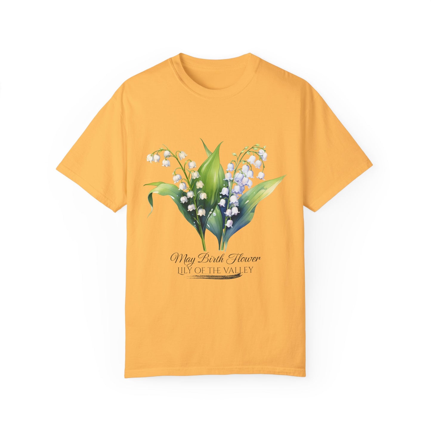 May Birth Flower "Lily of the Valley" - Unisex Garment-Dyed T-shirt