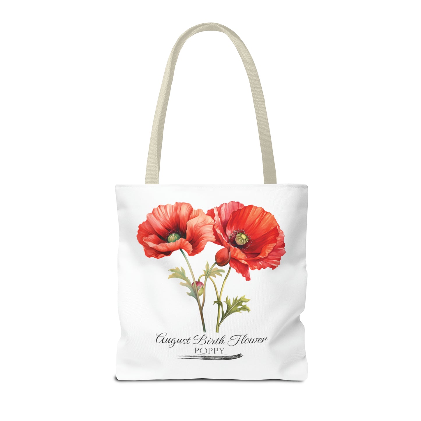 August Birth Flower: Poppy - Tote Bag (AOP)