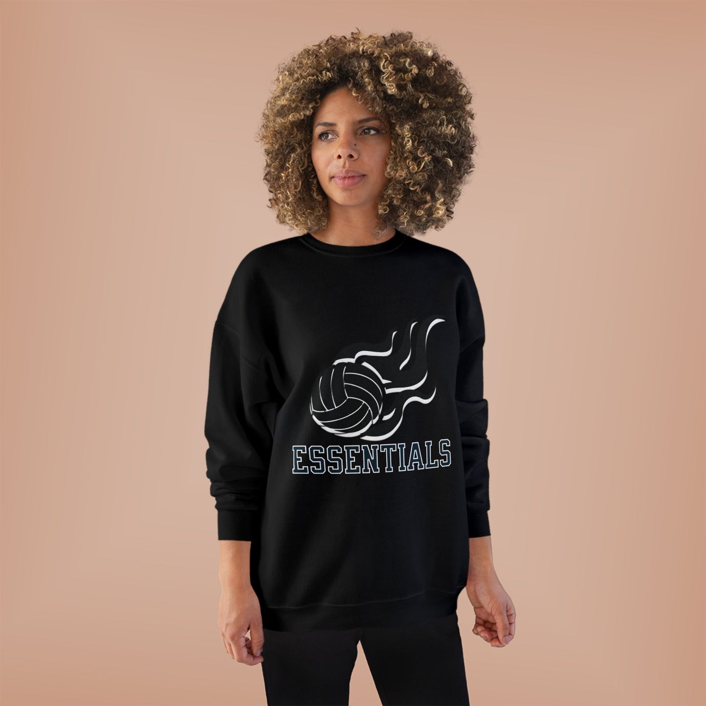 Volleyball Essentials Crewneck Sweatshirt - Unisex Eco-Friendly, Sportswear, Athletic Casual, Team Spirit, Gift for Sports Lovers