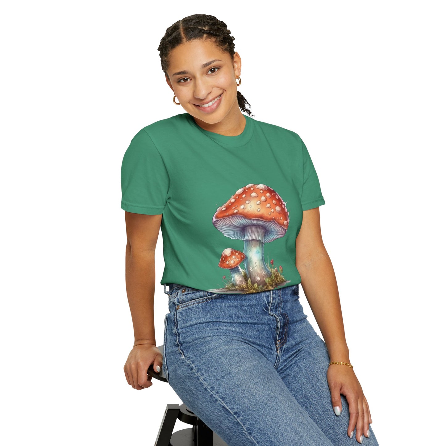 Fantasy Mushroom-27: Unisex Garment-Dyed T-shirt