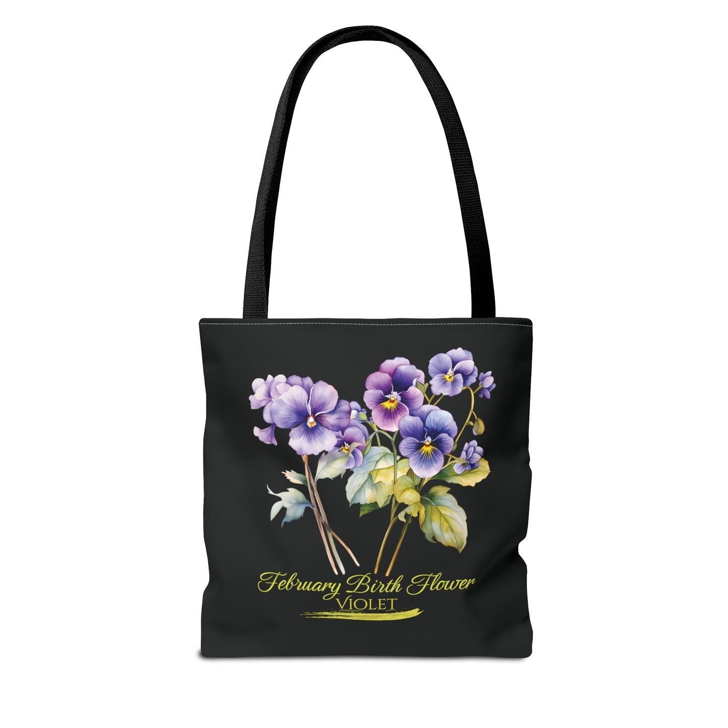 February Birth Flower: Violet - Tote Bag (AOP)