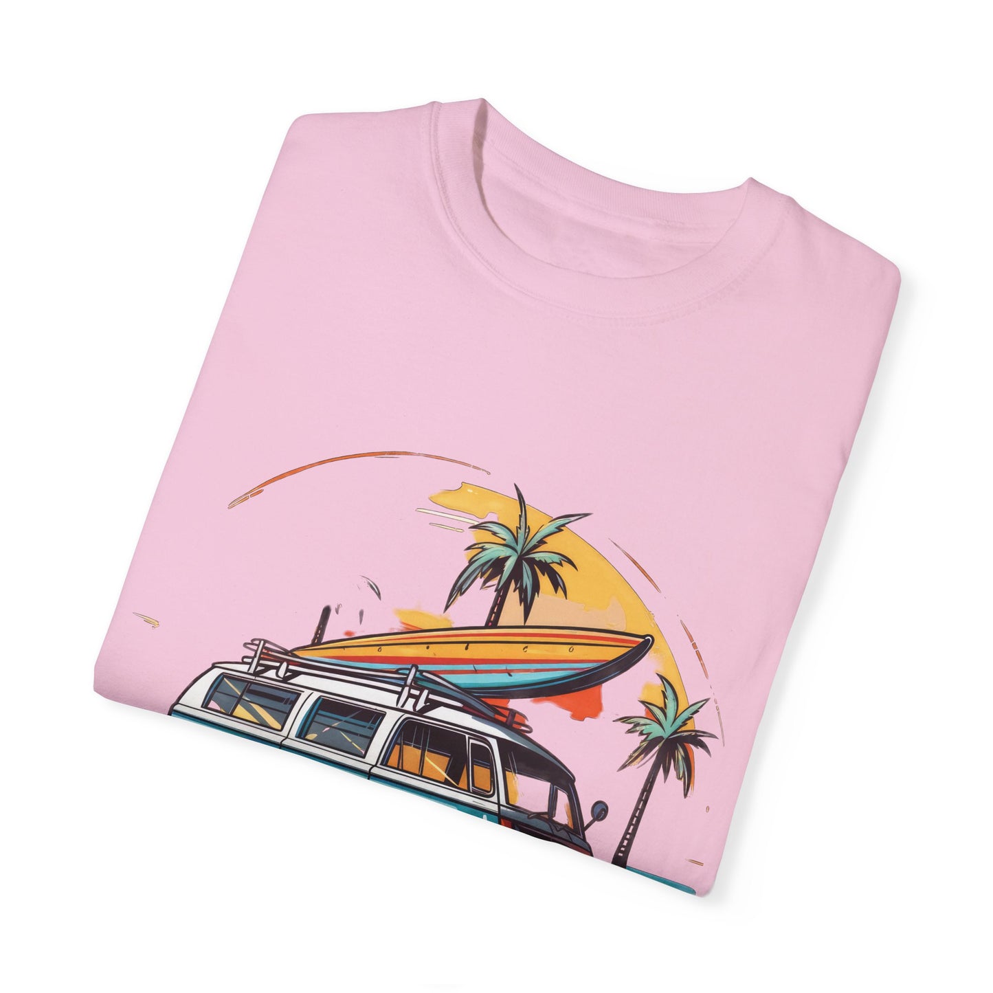 Retro Surf Van: Unisex Garment-Dyed T-shirt