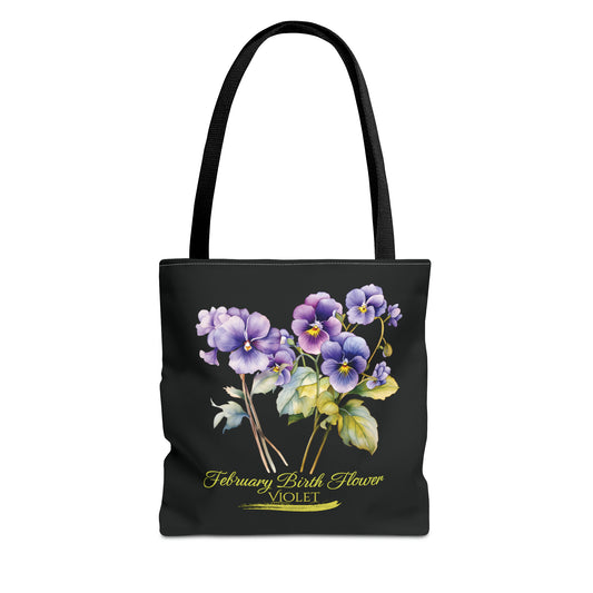 February Birth Flower: Violet - Tote Bag (AOP)
