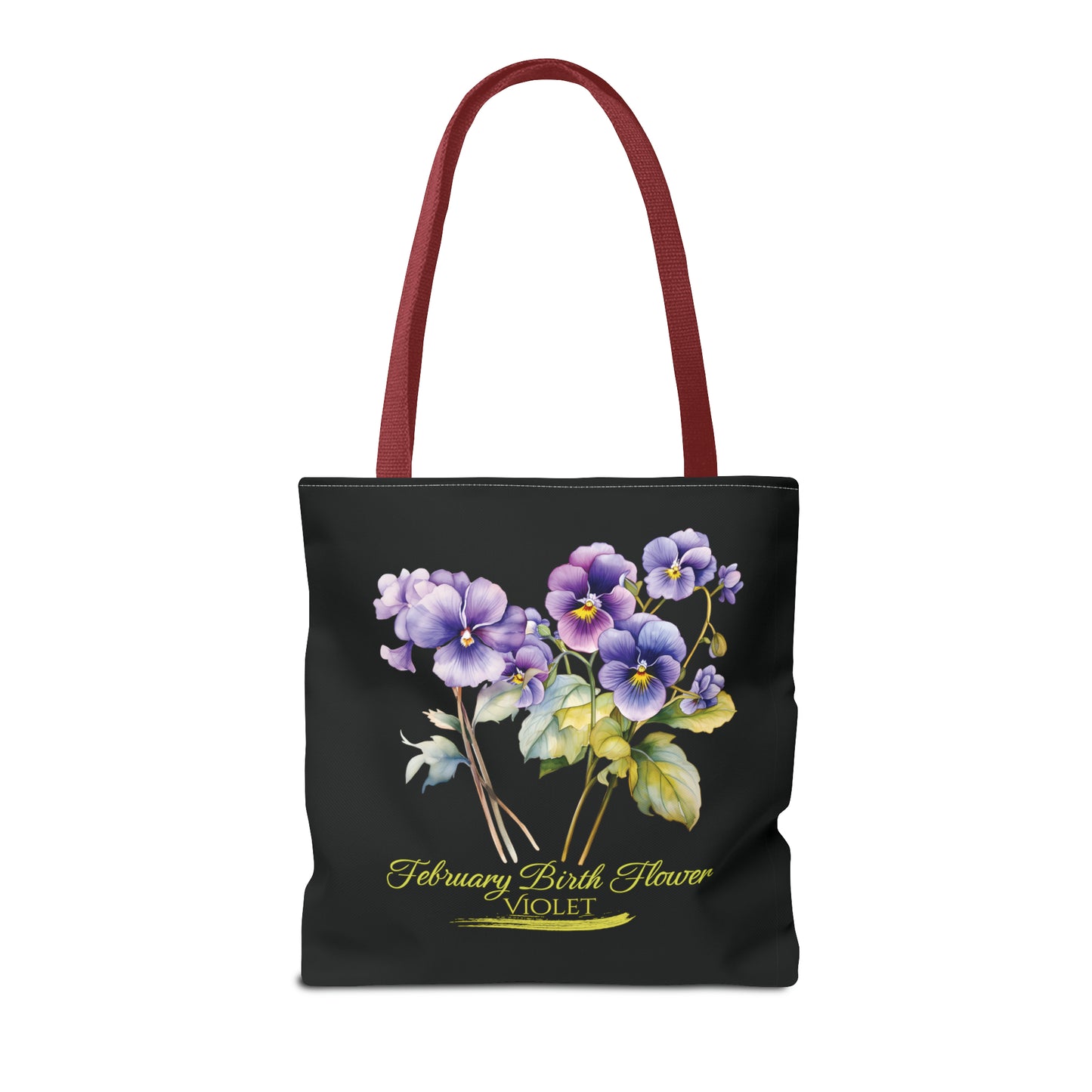 February Birth Flower: Violet - Tote Bag (AOP)