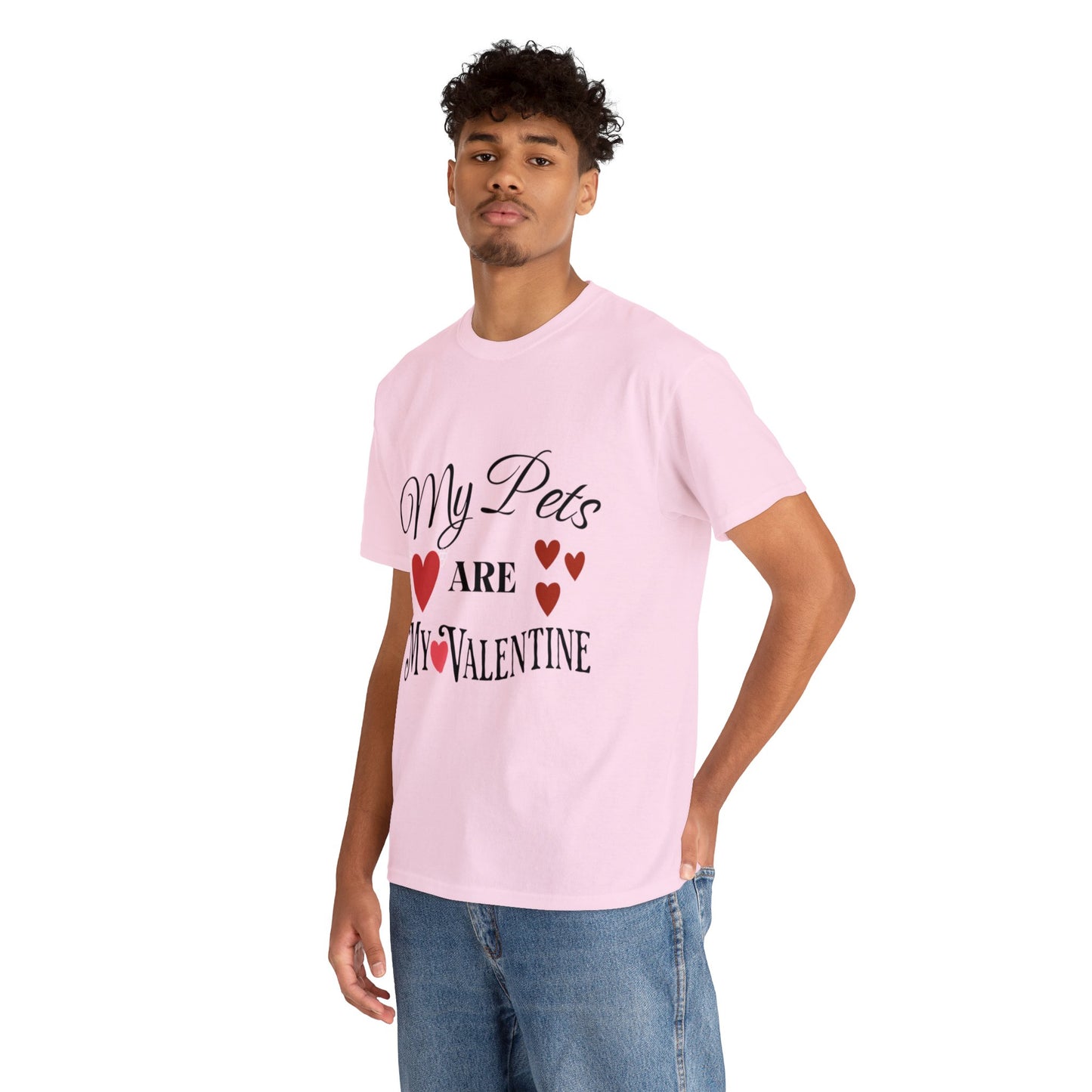 My Pets Are My Valentine1 - Unisex Heavy Cotton Tee