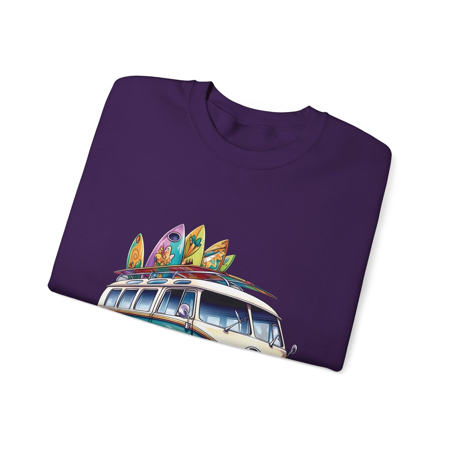 Retro Surf Van - Unisex Heavy Blend™ Crewneck Sweatshirt