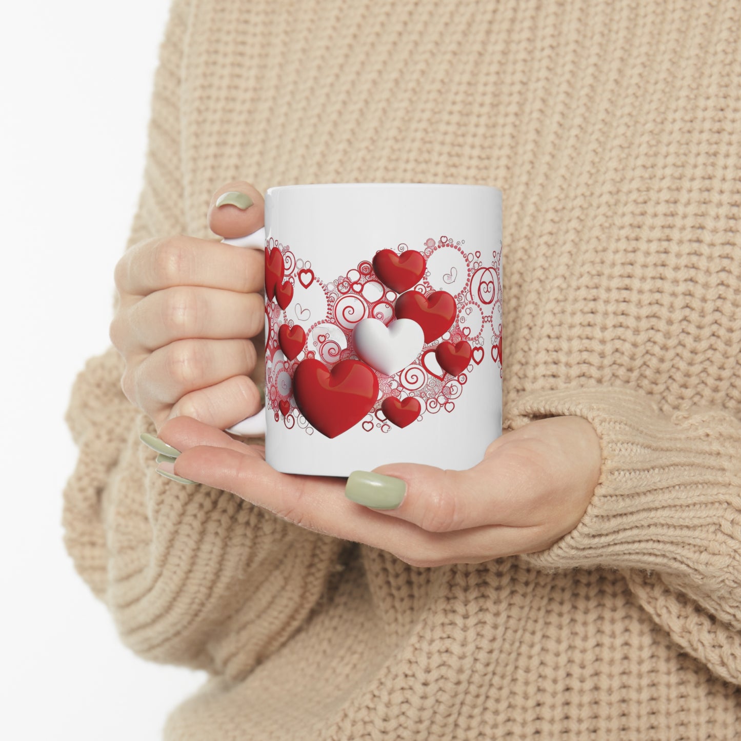 Valentine's Love & Hearts: Ceramic Mug 11oz