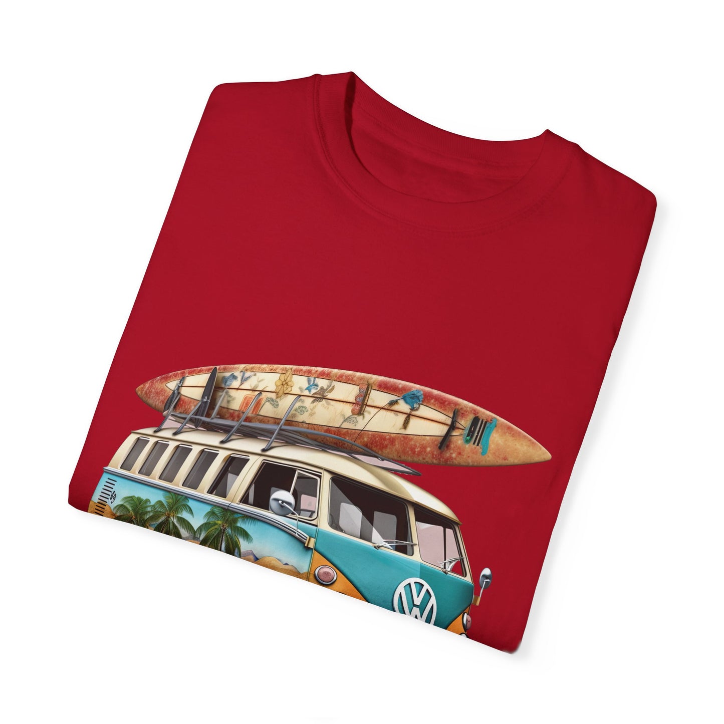 Retro Surf Van: Unisex Garment-Dyed T-shirt