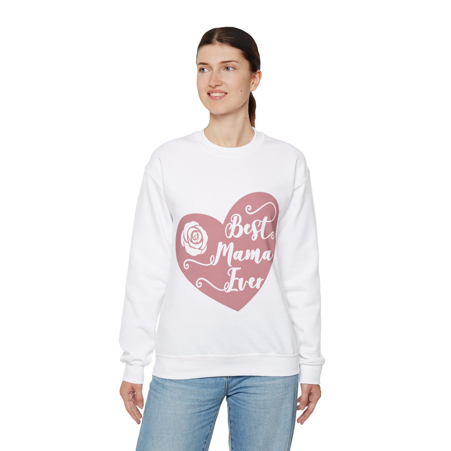 Best Mom Ever Heart - Unisex Heavy Blend™ Crewneck Sweatshirt