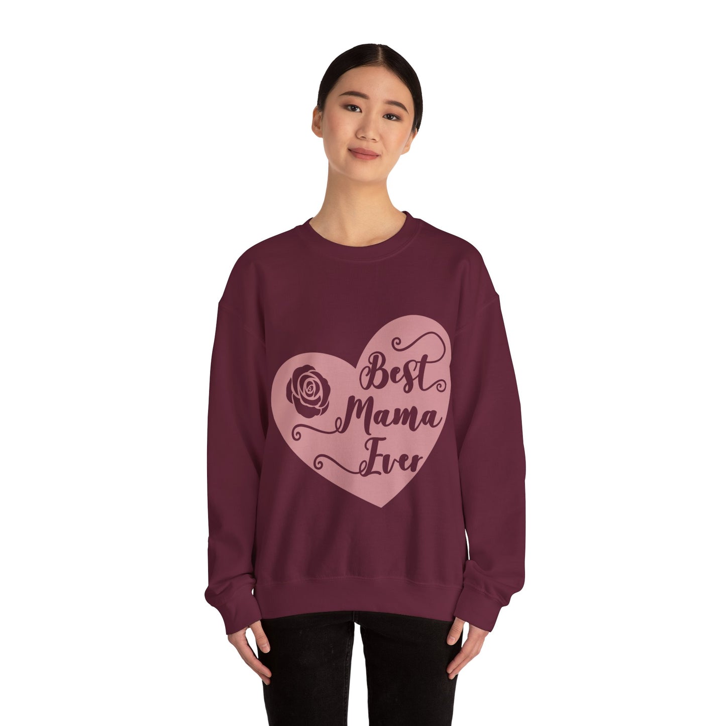 Best Mom Ever Heart - Unisex Heavy Blend™ Crewneck Sweatshirt