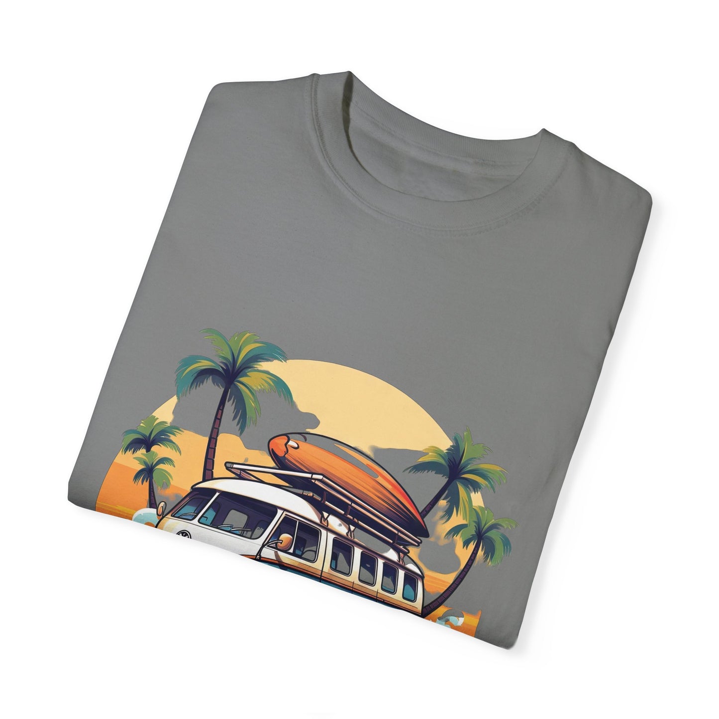 Retro Surf Van: Unisex Garment-Dyed T-shirt