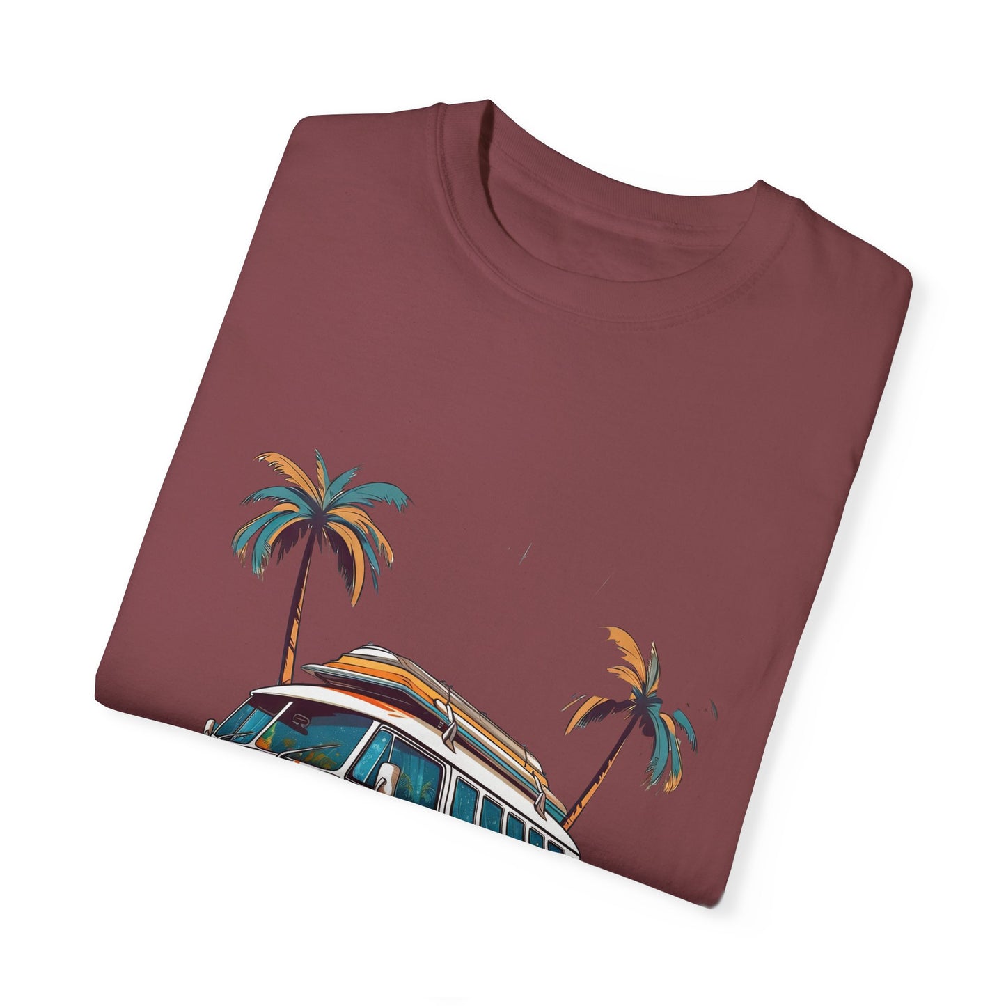 Retro Surf Van: Unisex Garment-Dyed T-shirt