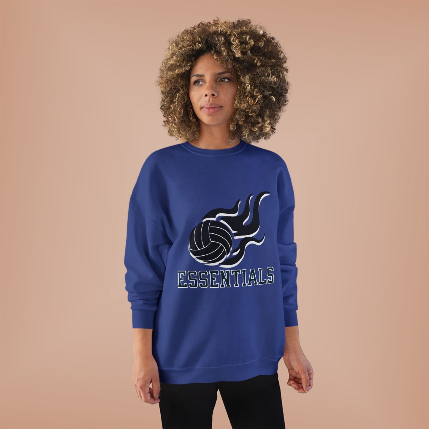 Volleyball Essentials Crewneck Sweatshirt - Unisex Eco-Friendly, Sportswear, Athletic Casual, Team Spirit, Gift for Sports Lovers