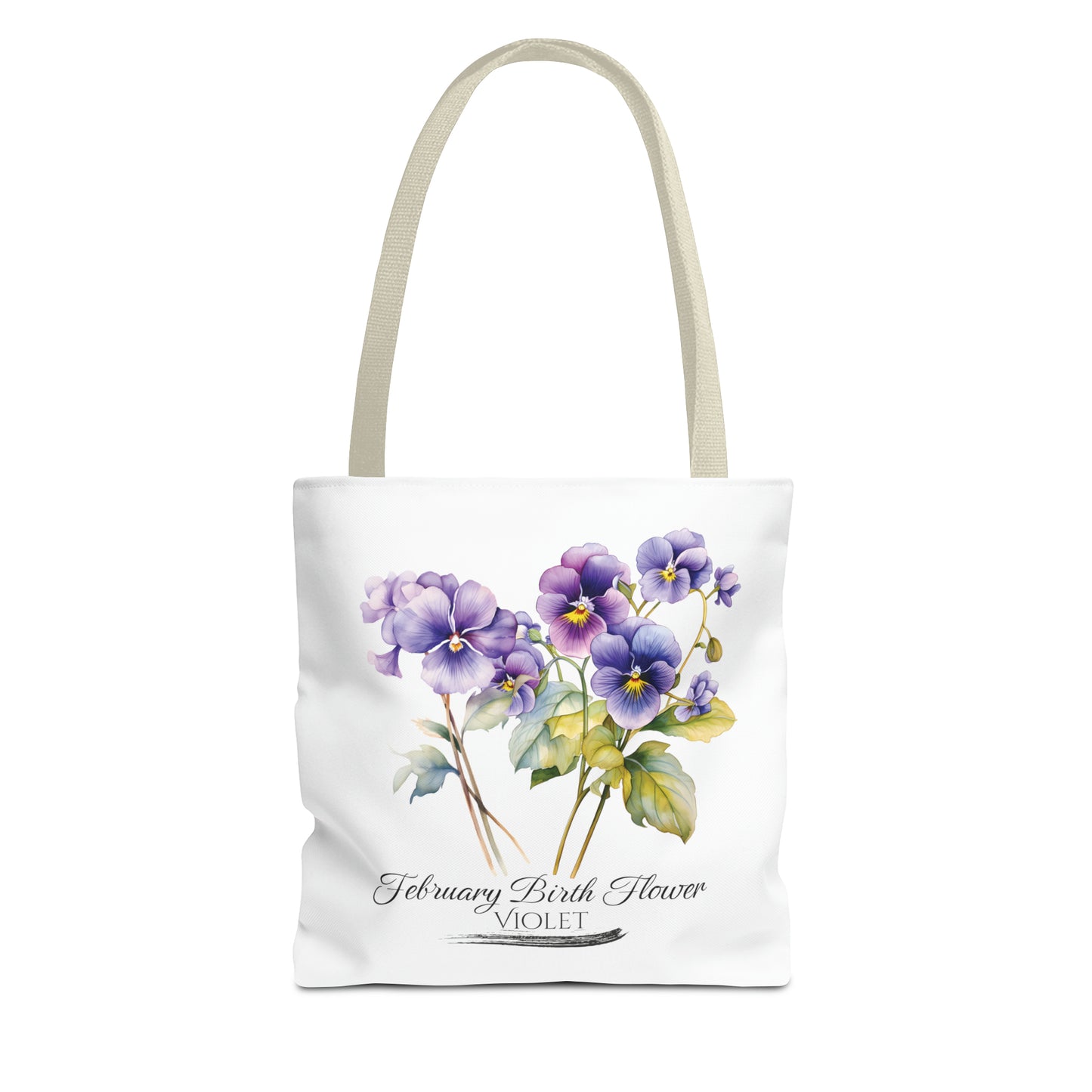 February Birth Flower: Violet - Tote Bag (AOP)