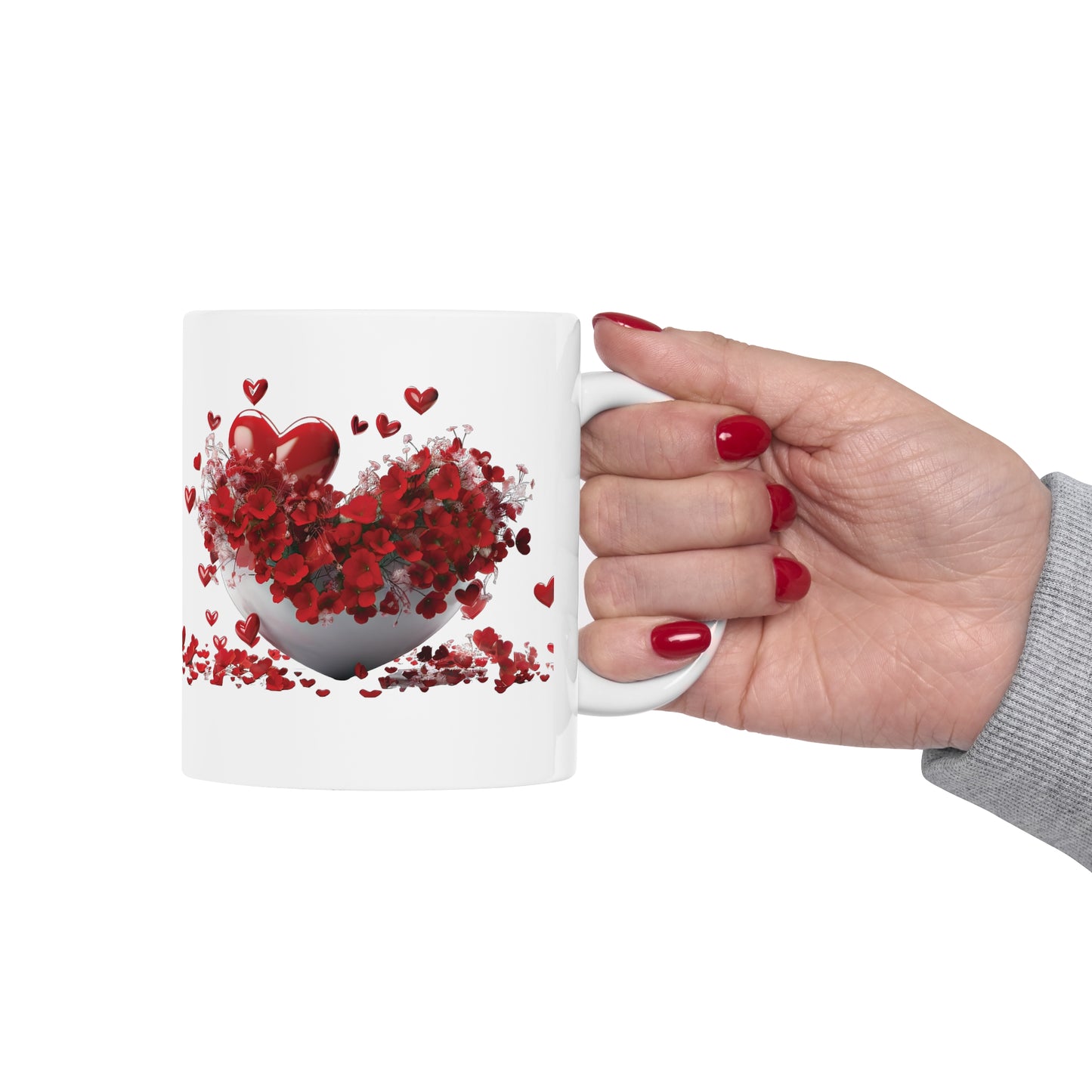 Valentine's Heart Bowl: Ceramic Mug 11oz