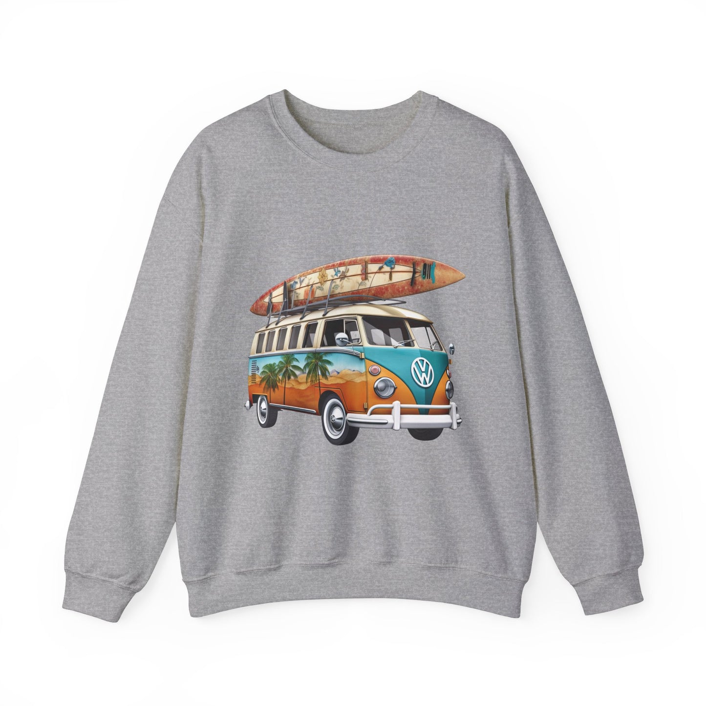 Retro Surf Van - Unisex Heavy Blend™ Crewneck Sweatshirt