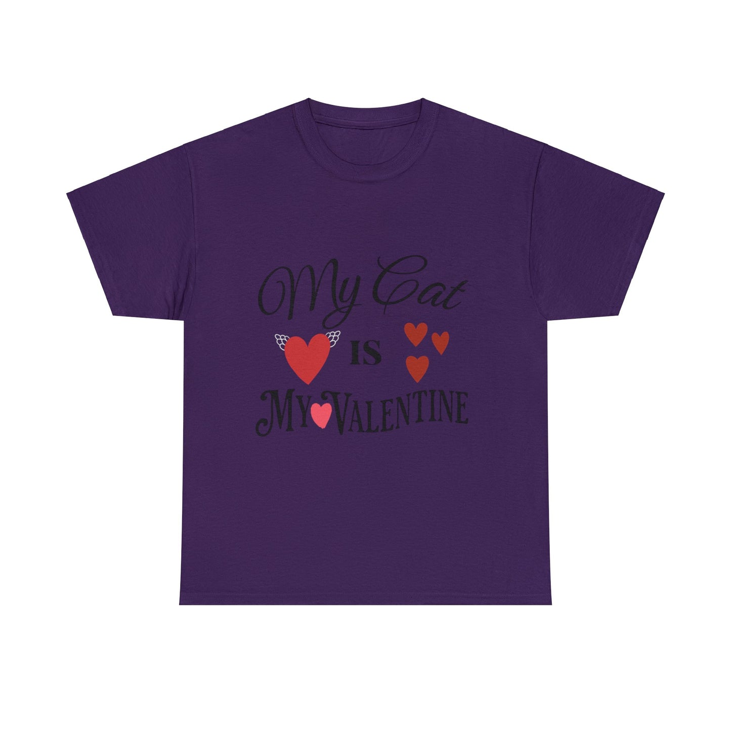 My Cat Is My Valentine1 - Unisex Heavy Cotton Tee