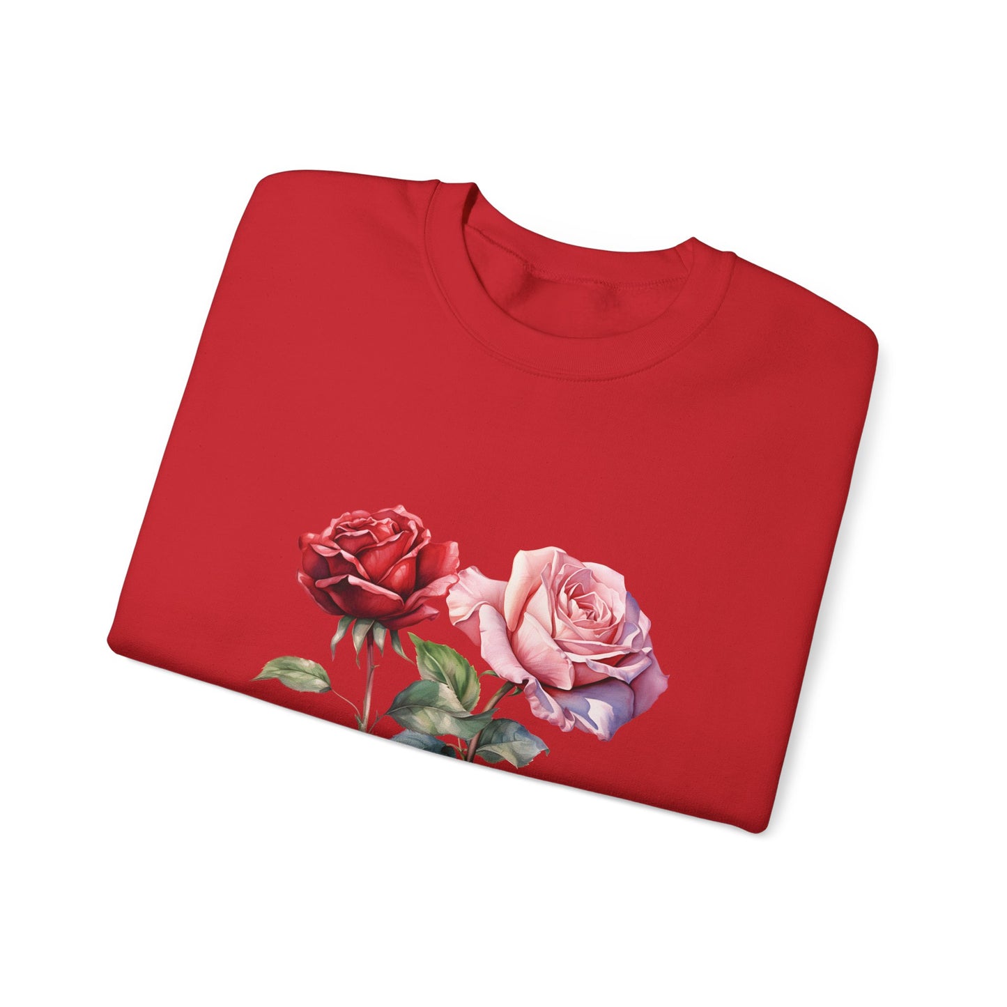 June Birth Flower (Rose) - Unisex Heavy Blend™ Crewneck Sweatshirt