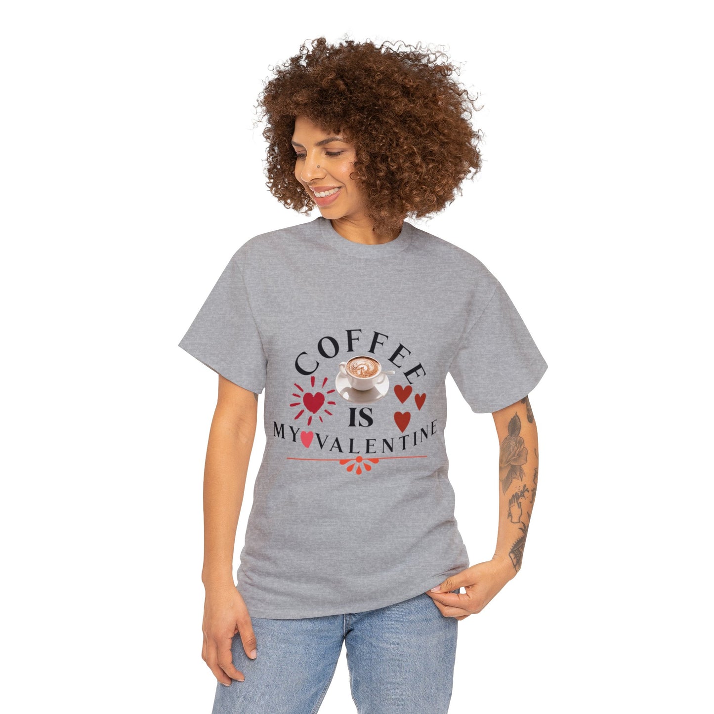 Coffee is my valentine - Unisex Heavy Cotton Tee