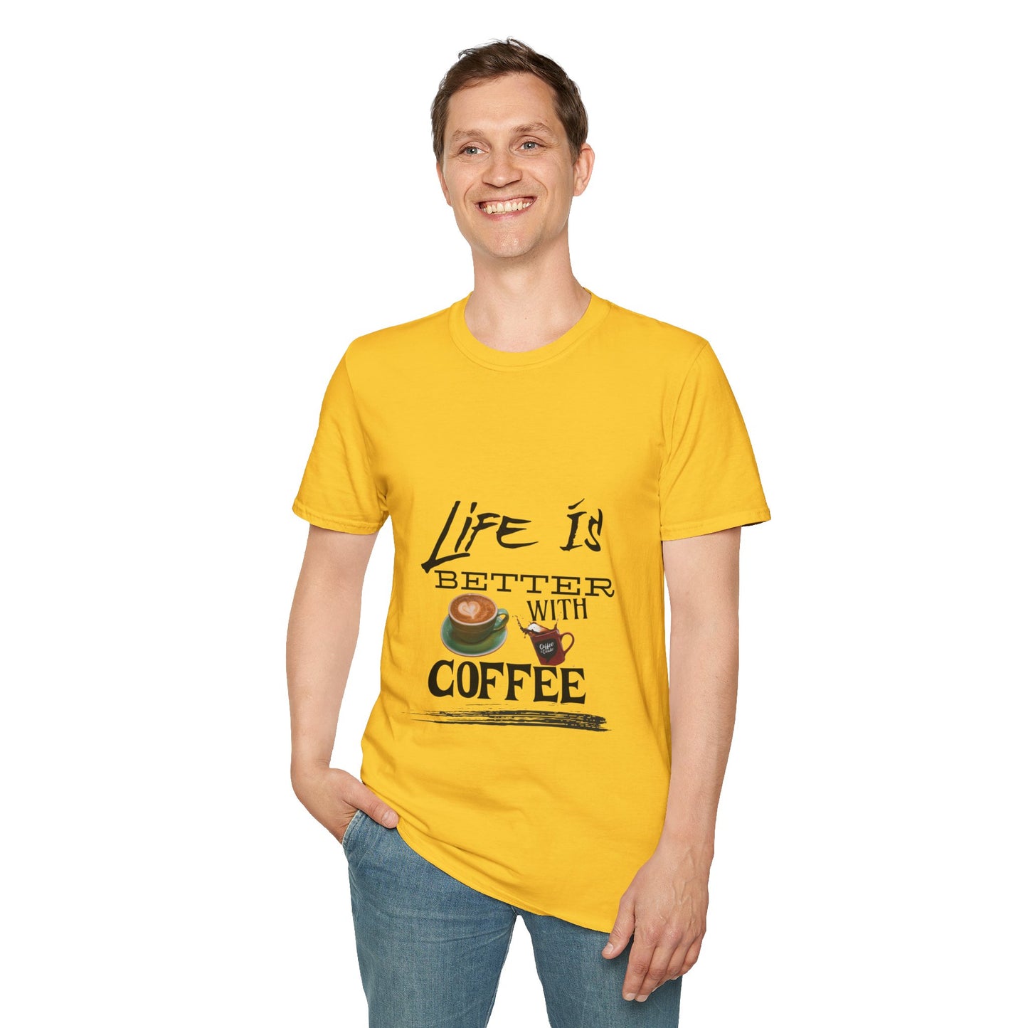 Life Is Better With Coffee - Unisex Softstyle T-Shirt