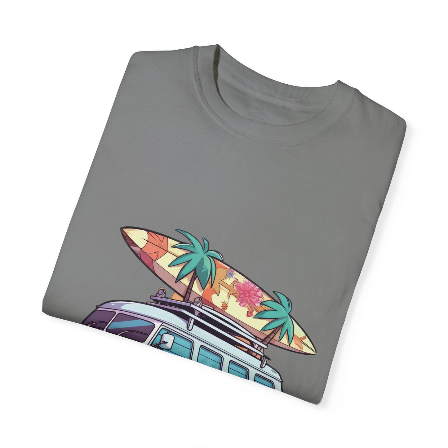 Retro Surf Van: Unisex Garment-Dyed T-shirt