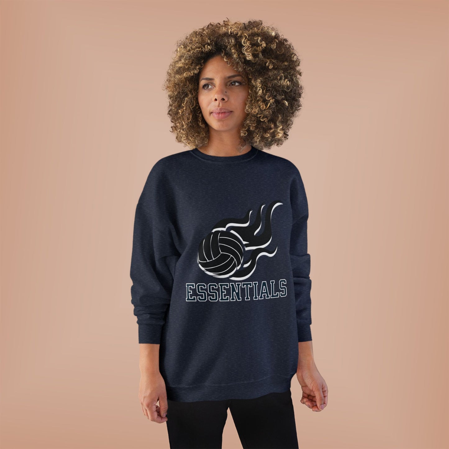 Volleyball Essentials Crewneck Sweatshirt - Unisex Eco-Friendly, Sportswear, Athletic Casual, Team Spirit, Gift for Sports Lovers