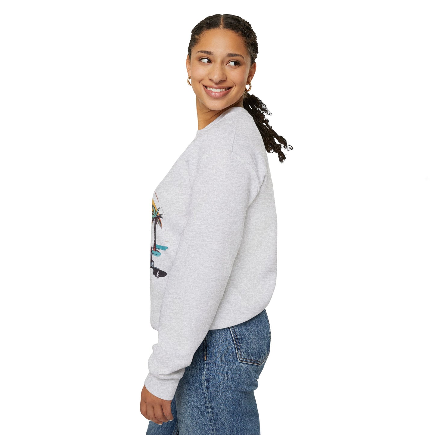 Retro Surf Van - Unisex Heavy Blend™ Crewneck Sweatshirt