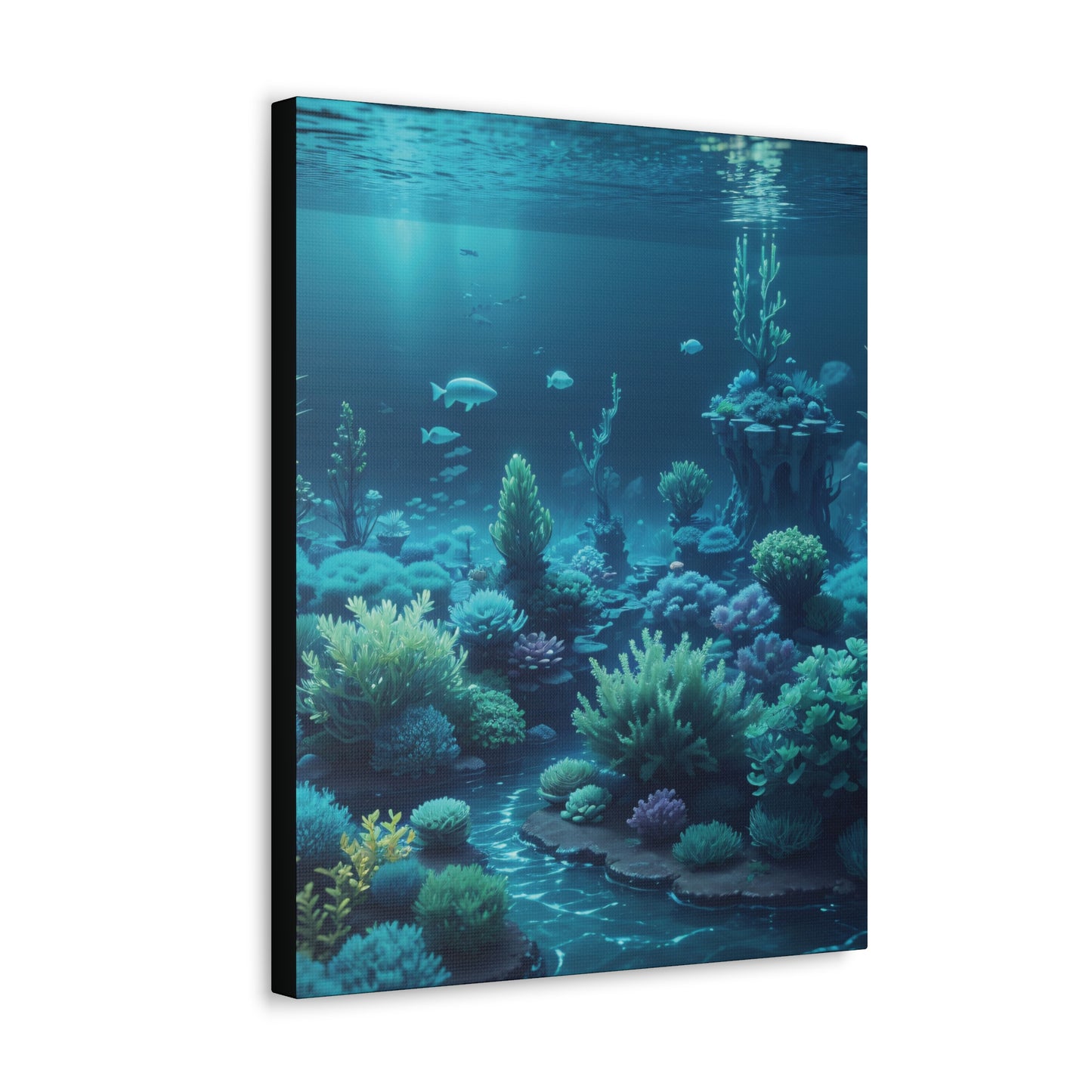 Under Sea Shark Coral Reef: Canvas Gallery Wraps