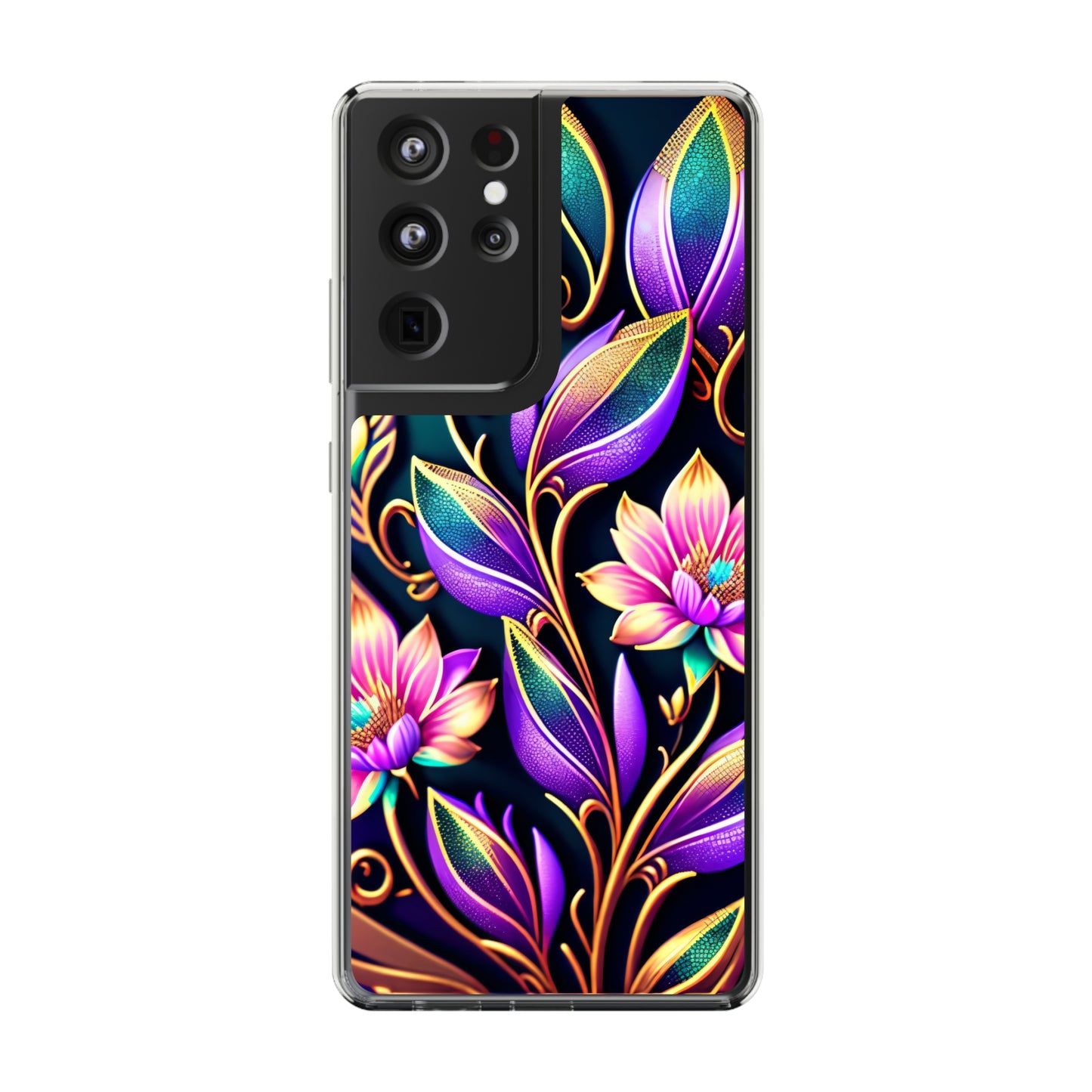 Clear Phone Cases: Fantasy Flower