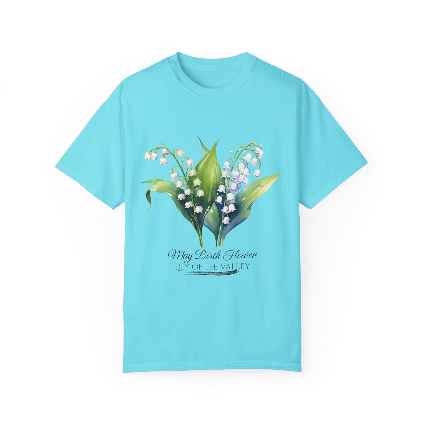 May Birth Flower "Lily of the Valley" - Unisex Garment-Dyed T-shirt