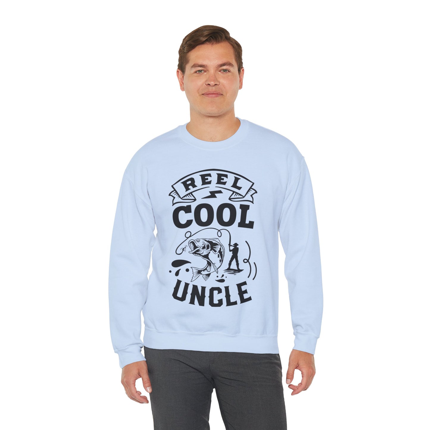 Reel cool uncle - Unisex Heavy Blend™ Crewneck Sweatshirt