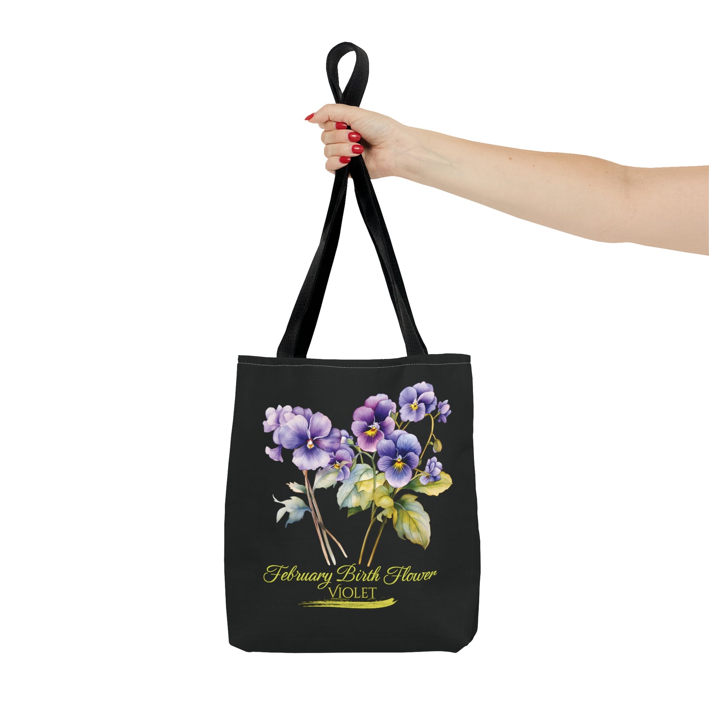 February Birth Flower: Violet - Tote Bag (AOP)