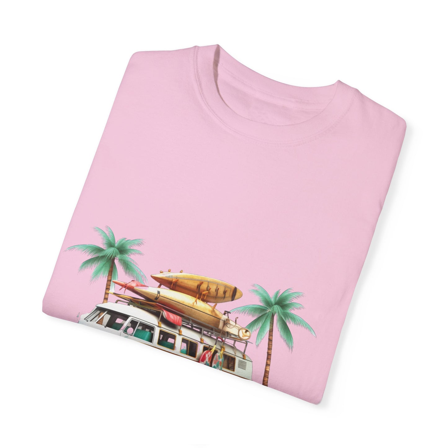 Retro Surf Van: Unisex Garment-Dyed T-shirt