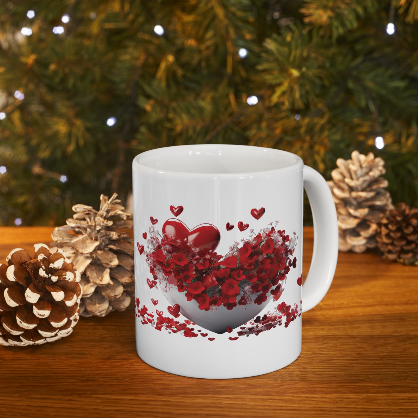 Valentine's Heart Bowl: Ceramic Mug 11oz