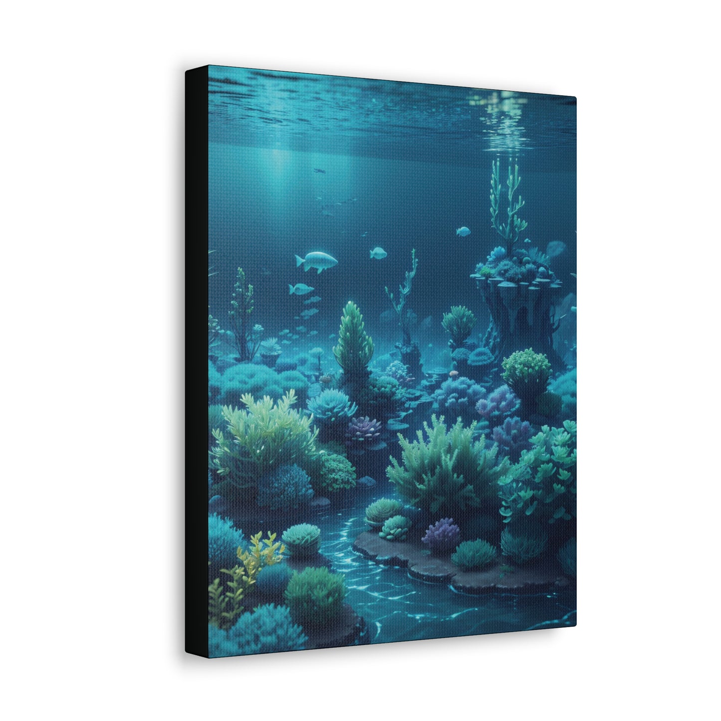 Under Sea Shark Coral Reef: Canvas Gallery Wraps