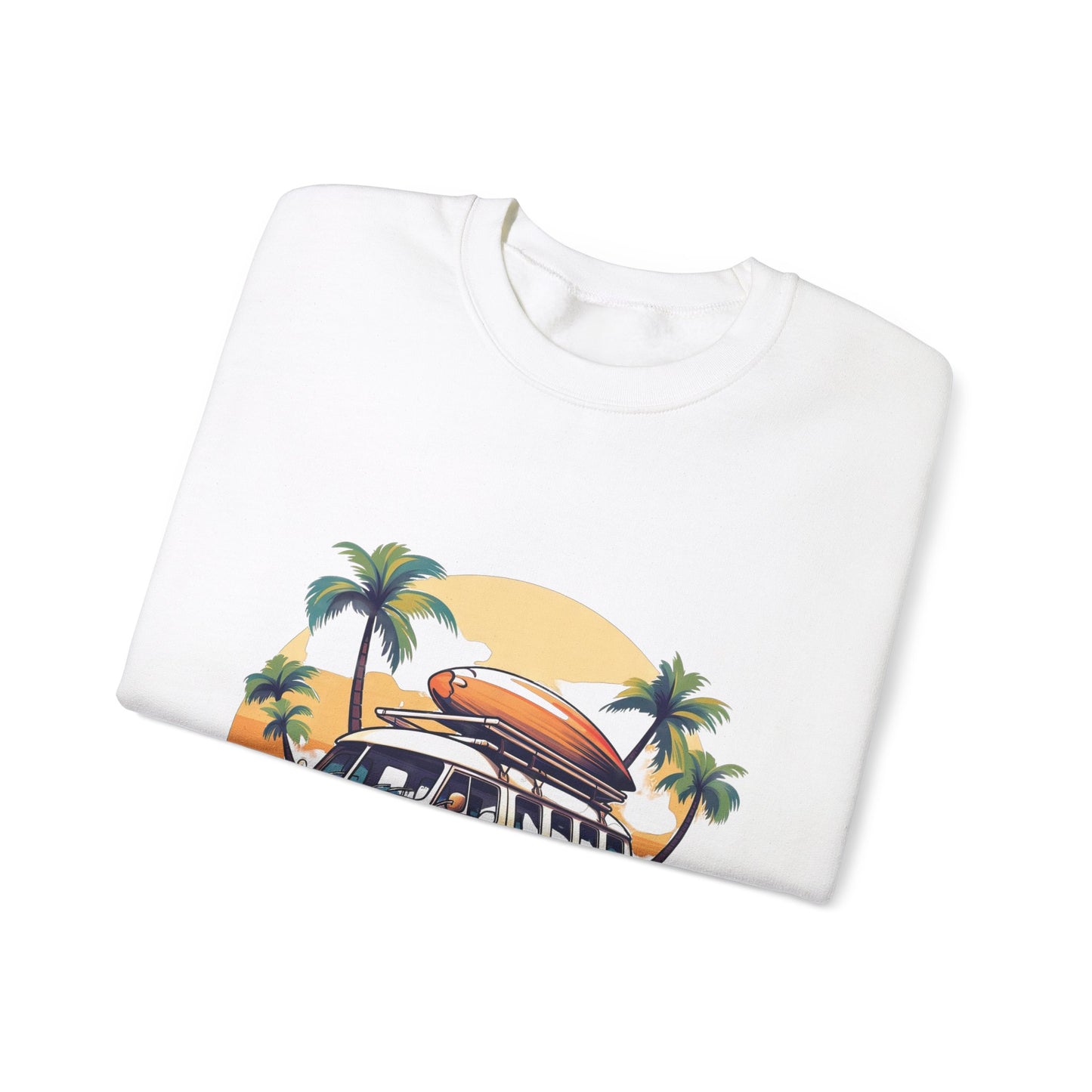 Retro Surf Van - Unisex Heavy Blend™ Crewneck Sweatshirt