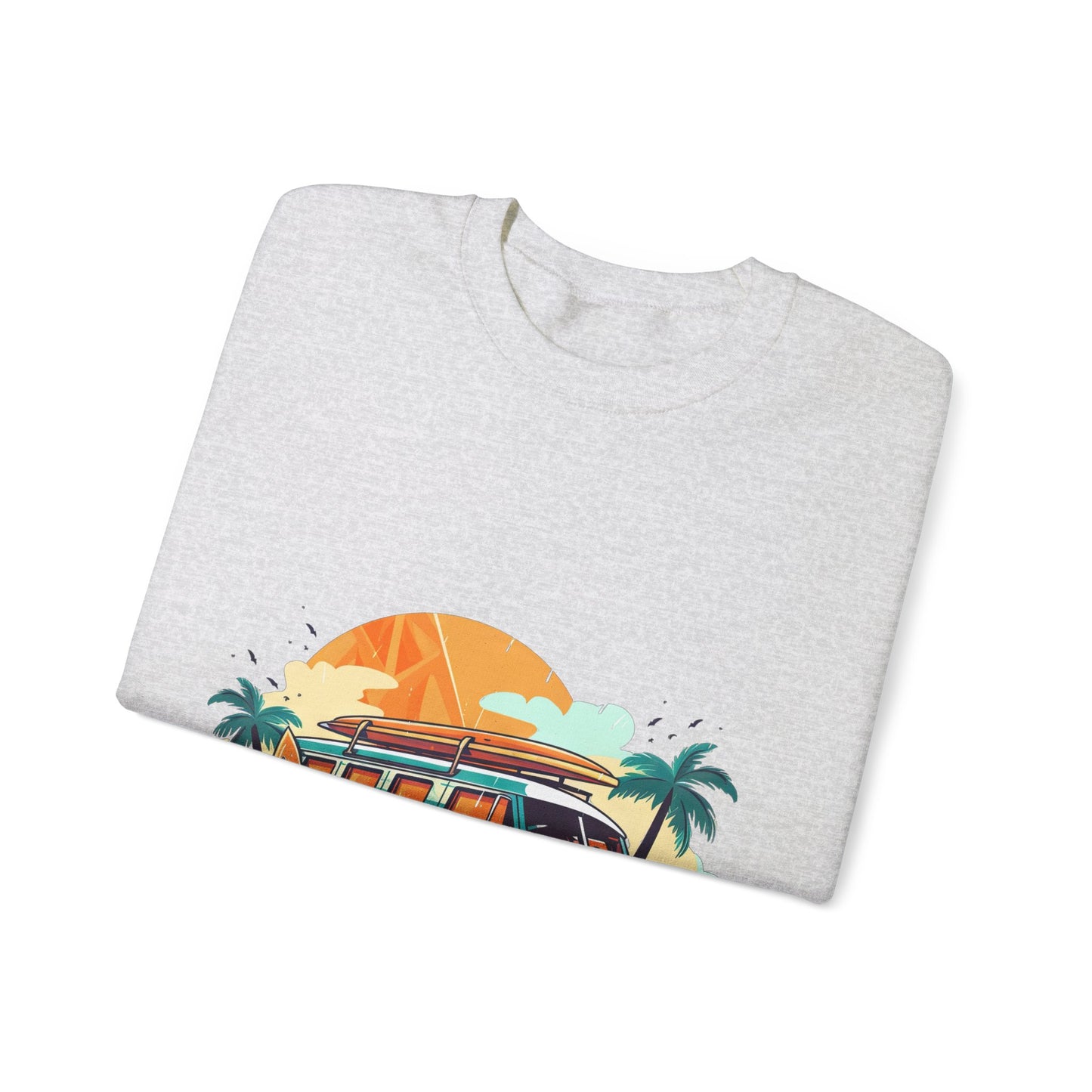 Retro Surf Van - Unisex Heavy Blend™ Crewneck Sweatshirt