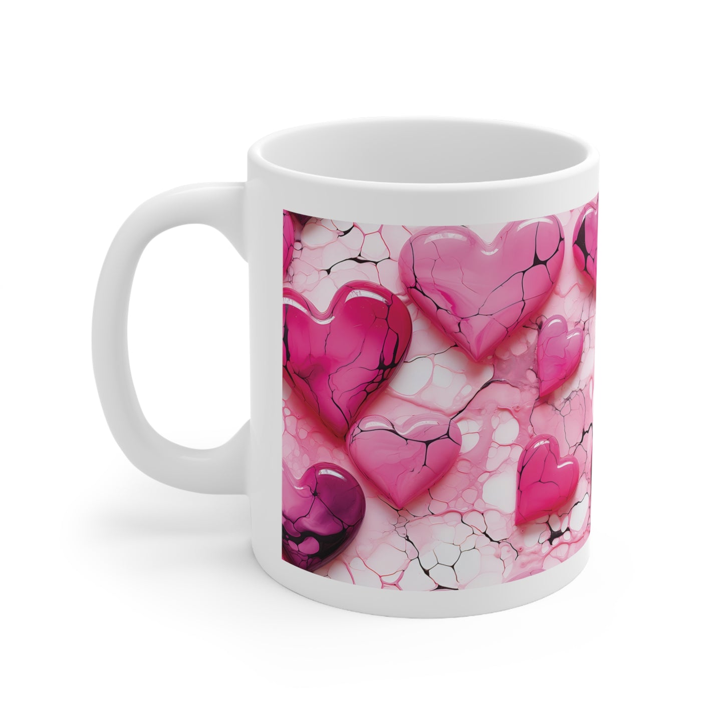 Valentine's Marble Heart: Ceramic Mug 11oz